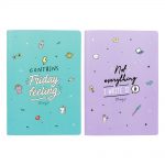 SET OF TWO A4 NOTEBOOKS - CONTAINS FRIDAY FEELING