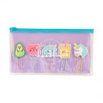 PENCIL CASE WITH SET OF CHARACTER CLIPS - LET'S HAVE FUN TOGETHER