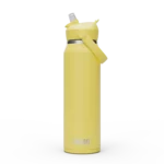 Insulated Flip Straw Bottle - 900ml Yellow Bloom