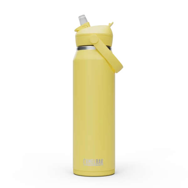 Insulated Flip Straw Bottle - 900ml Yellow Bloom