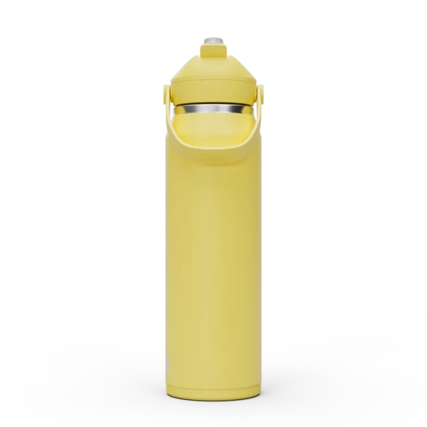 Insulated Flip Straw Bottle - 900ml Yellow Bloom - Image 2